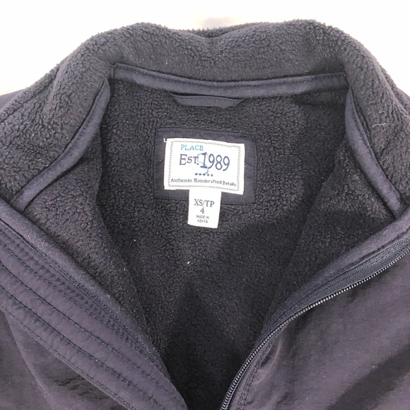 Kids Navy Blue Fleece Jacket Size XS (4) - Picture 3 of 3